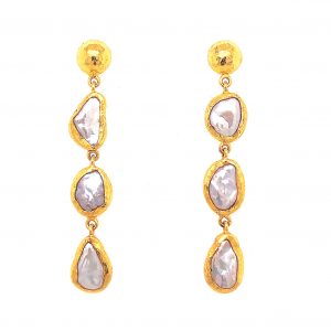 Three Pearls Drop Earrings (E5072)